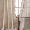 Cortinas de Lino Grueso de Color Sólido Transfronterizas, Tela Bloqueadora de Balcón de Alta Gama, Mosquitero Sencillo para Ventana del Hogar, Lujo Ligero