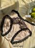 Calcinha de cetim com renda de cílios plus size, bolsa de cintura feminina, quadril alto elástico, confortável, sexy, malha pura, calcinhas para mulheres