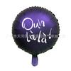 Balão de Filme Metálico de Alumínio Transfronteiriço Personalização 18 polegadas Padrão de Impressão Texto em Inglês Logotipo Redondo Impresso Inflável Brinde Corporativo