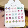 Joyería para Arte de Uñas de Resina Dibujos Animados Dinosaurio Comida Linda Juguete Joyería para Uñas Aretes Funda para Teléfono Móvil Accesorios de Uña Portátiles