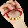 Año de la Serpiente Año de esta Vida Ágata Roja Wufu Pulsera Pareja Serpiente Femenina Suerte Suerte Nube Pulsera Cuerda de Mano Venta al por Mayor