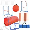 Props de Competição de Treinamento de Obstáculos para Cães Postes de Salto Barreiras Argolas Suprimentos para Animais de Estimação Agilidade Canina Equipamento de Treinamento para Cães