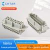 Conector de Plugue e Soquete Industrial Aeroespacial Retangular Resistente à Pressão Série He Metálica Núcleo Interno de Alta Resistência He-16Mf