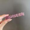 Pinza de Resorte con Perlas de Cristal de Cuatro Filas Hilo de Pescar Horquilla Trenzada Pinza Coreana Accesorio para el Cabello de Celebridad de Internet Pinza Lateral Horquilla Venta al por Mayor