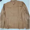 Nueva chaqueta de cuero PU de negocios para otoño e invierno para comercio exterior, AliExpress, Amazon, color liso, cuello alto, corte ajustado, chaqueta de cuero con cremallera