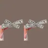 Clip de Pico de Pato con Lazo Completo de Pedrería Ultra Brillante de Lujo Ligero para Mujeres Clip para Flequillo Lateral Pinza para el Cabello Pequeña Exquisita Brillante de Gama Alta Accesorios para el Cabello