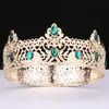 Festa de Coroação Europeia e Americana Transfronteiriça Coroa Barroca Redonda Coroa de Noiva Liga de Liga Estilo Palácio Retrô Tiara