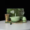 Nuevo Tazón de Matcha Rayado Cerámica Accesorios para Ceremonia del Té Batidor de Té Japonés 100 Púas Exclusivo Transfronterizo Venta al Por Mayor de Fábrica