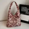 Bolsa Étnica de Alto Padrão com Textura Premium, Nova Moda Outono e Inverno 2025 Bolsa Tote para Mulheres, Versátil de Ombro e de Mão de Nicho