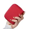 Nuevo tarjetero de doble capa para mujer, de piel sintética con cremallera, de gran capacidad, para tarjetas de conducir.