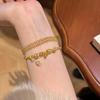 Pulsera Popular de Cadena Enrollada de Plata Esterlina S925 con Anillos Corredizos, Hecha a Mano, Moderna, de Alta Gama, Derrochando Elegancia
