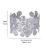 Pulsera de Acero Inoxidable Geométrica de Flor de Versión Ancha Transfronteriza Europea y Americana para Mujer Apertura Ajustable Pulsera en Forma de C Estilo Hip-Hop