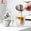 Taza de espresso de acero inoxidable 304 con pico, taza medidora para extracción de café pour-over, taza medidora de onzas, taza para leche, taza receptora de líquidos