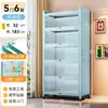 Estantería de Acero con Puertas de Cristal, Gabinete de Exhibición de Hierro a Prueba de Polvo de Pie, Gabinete de Almacenamiento, Gabinete Organizador
