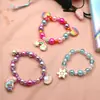 Novo Conjunto de Pulseiras Infantis com Gotejamento de Óleo Pulseira Transfronteiriça Conjunto de Joias com Contas para Menina Conjunto em Caixa