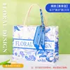Bolsa Tote de Lona Bolsa de Lona Personalizada com Zíper Corda de Algodão Bolsa de Lona de Mão Bolsa Tote Tridimensional de Ombro Grande Capacidade