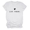 Amazon Exportación Transfronteriza Simple Elegante Casual Déjalos Camiseta de Manga Corta con Cuello Redondo para Mujer Fondo Venta al Mayoreo