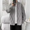Cardigã de malha com zíper e gola alta para homens, novo modelo primavera e outono 2006, jaqueta suéter de alta qualidade com padrão de diamante