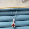 Collar de acero de titanio con cadena para clavícula femenina, imitación de calcedonia de hielo alta natural, Buda, accesorios de regalo de cumpleaños avanzados, venta al por mayor en vivo