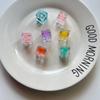 Transparente Aceite Goteando Flor Corazón Sonriente Niños Dibujos Animados Acrílico DIY Cadena para Teléfono Móvil Pulsera de Cuentas Sueltas Accesorios de Joyería