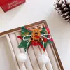 Accesorios para el Cabello de Navidad, Lindos Pasadores de Oso de Peluche, Dulces Pinzas para Flequillo con Moño, Tocado de Gorro Navideño de Alta Gama