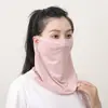 Máscara de sol de seda gelada de verão secagem rápida lenço de equitação masculino e feminino com furos de ventilação proteção para o pescoço máscara de ouvido integrada atacado