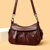 Bolsa Feminina Transfronteiriça com Design Plissado da Moda, Bolsa de Ombro com Aspecto de Luxo, Bolsa de Ombro e Transversal Casual e Versátil
