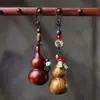 Colgante Tallado con Forma de Calabaza de Sándalo Morado, Adorno de Mano Tallado en Sándalo Verde, Llavero Creativo de Paz y Prosperidad, Accesorio para Bolso
