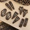 Pinza para el pelo coreana dulce y fresca sexy con estampado de leopardo Sexy Nuevo para principios de otoño 2024 Pinza lateral versátil Pinza para flequillo Accesorios para el cabello Tocado