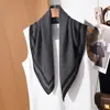 Bufanda Cuadrada de Espiga Simple y Elegante de 65 cm para Mujer, Bufanda de Seda de Lujo Ligero de Gama Alta, Bufanda Multifuncional para Viajes, Chal y Bufanda