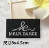 Pegatinas de tela cuadradas negras de moda con bordado de nombre, pegatinas traseras, insignia de tela bordada para computadora DIY, pegatinas de tela para ropa