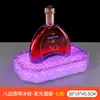 Luz LED Recargable de Barra Portavasos Iluminado Base Creativa Iluminada para Champagne KTV Soporte de Exhibición de Licores Estante Láser para Vino Portavasos