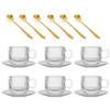 Estante de Hierro para Almacenamiento de Vasos de Vidrio Apilable Estilo Europeo Taza Set de Taza de Café con Platillo Estante Organizador Taza de Café con Soporte para Taza