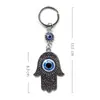 Llavero de Metal Ojos Turcos Azules Fátima Palma Joyería Ojo del Diablo Griego Colgante Decoración Colgante para Bolso