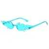 Nuevas gafas de sol transparentes color gelatina corazón de melocotón moda europea y americana sin montura de una sola pieza gafas de sol Oceánicas gafas con forma de corazón