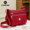Bolsa de Mamá Bolsa de Tela de Nailon Ligera Bolso de Hombro Casual a la Moda Simple Multicapa Versátil Bandolera