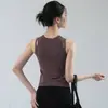 Alças Duplas nos Ombros, Bojo Integrado, Respirável, Malha de Ajuste ao Corpo com Patchwork, Colete Esportivo para Primavera e Verão