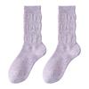 2518 Calcetines de media caña apilados para mujer Primavera y Verano de una pieza sin costuras estilo ballet Hilo de punto de alta elasticidad Transpirables Modernos Calcetines para mujer