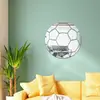 Adesivos de Parede Acrílicos Tridimensionais de Futebol Transfronteiriços Autoadesivos para Quarto Sala de Estar Parede de Fundo da Casa Adesivos Espelhados Decorativos Criativos