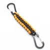 Llavero de Paracord Colgante Tejido para Llavero Exterior Negro Mosquetón de Liberación Rápida Llavero Mosquetón con Cierre de Alambre