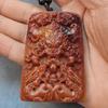 Ámbar Gris Supremo Real Puro Optimizado Protector de Kowloon para Hombre Colgante de Bodhisattva Guanyin Colgante del Zodiaco para Hombre Coche