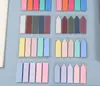 Notas adhesivas color Morandi estilo ins combinación semitransparente pegatinas índice PET autoadhesivas notas adhesivas de flecha coloridas