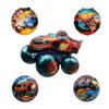 Decoración de Fiesta del Día del Niño Hot Wheels Tridimensional Globo de Película de Aluminio Decoración de Fiesta Globo con Diseño de Coche de Dibujos Animados