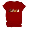 Amazon eBay Tienda Independiente Linda y Divertida Versátil para Mujer Perro Salchicha Fantasma Cuello Redondo Manga Corta Camiseta