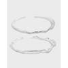 224/225 Pulsera de plata esterlina S925 para mujer, estilo coreano, diseño de nicho ins, minimalista, comodín, textura de línea irregular