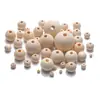 4-50mm Color Madera Natural Madera de Loto Cuentas Redondas Cuentas Sueltas Accesorios para Joyería DIY Materiales para Ensartar Cuentas de Madera Natural