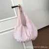 Bolso de Mujer Estilo Nuevo, Bolso Tote de Gran Capacidad Macaron Estilo Perezoso, Nuevo Modelo Transfronterizo, Bolso de Hombro de Nailon Simple tipo Dumpling para el Trabajo