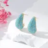 Nuevos Pendientes de Gota de Agua de Cobre Incrustados con Circonita Suministro Directo de Fábrica Venta Caliente Transfronteriza Pendientes de Gota de Agua Súper Brillantes para Mujer Lujo Ligero Sentido de Alta Gama