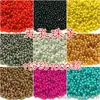 Cuentas Redondas Pequeñas Sólidas No Porosas de 2 mm Materiales para Manualidades DIY Transparente Rojo Negro Dorado Plata Coloridas Adhesivas de Vidrio Sueltas