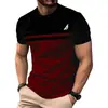 Amazon Temu Venta Caliente 2026 Verano Camiseta de Manga Corta con Cuello Redondo para Hombre Camiseta 3D Impresión de Moda Dropshipping